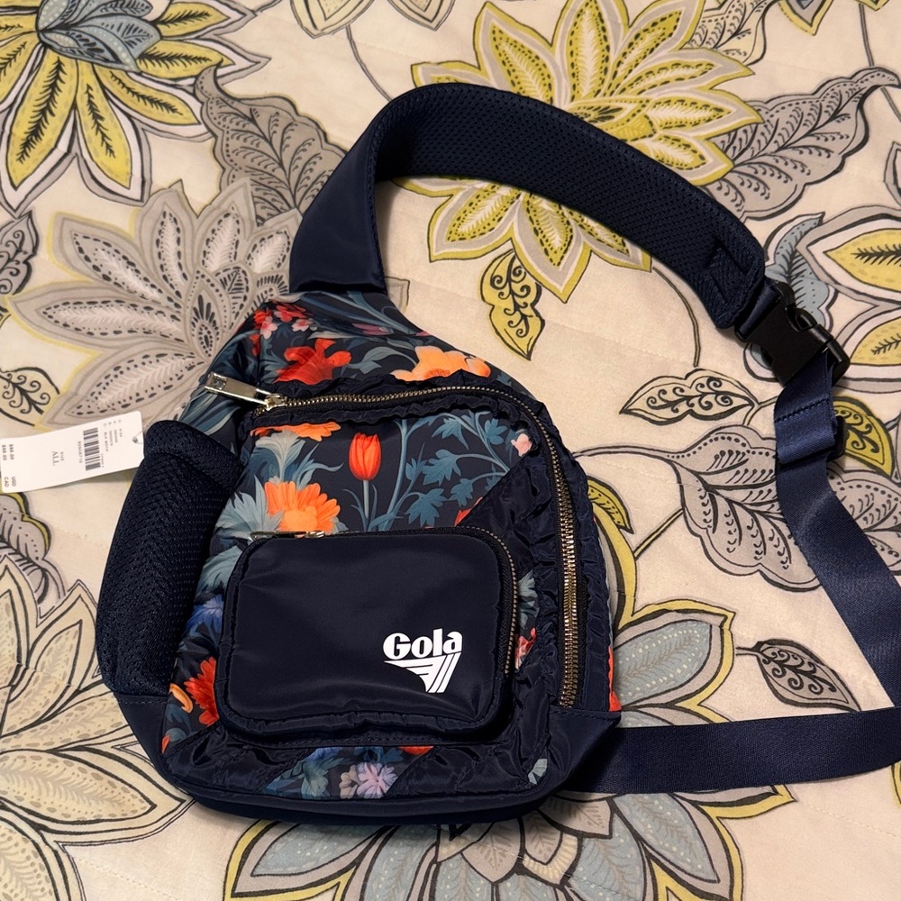 Gola Navy and Orange Floral Sling